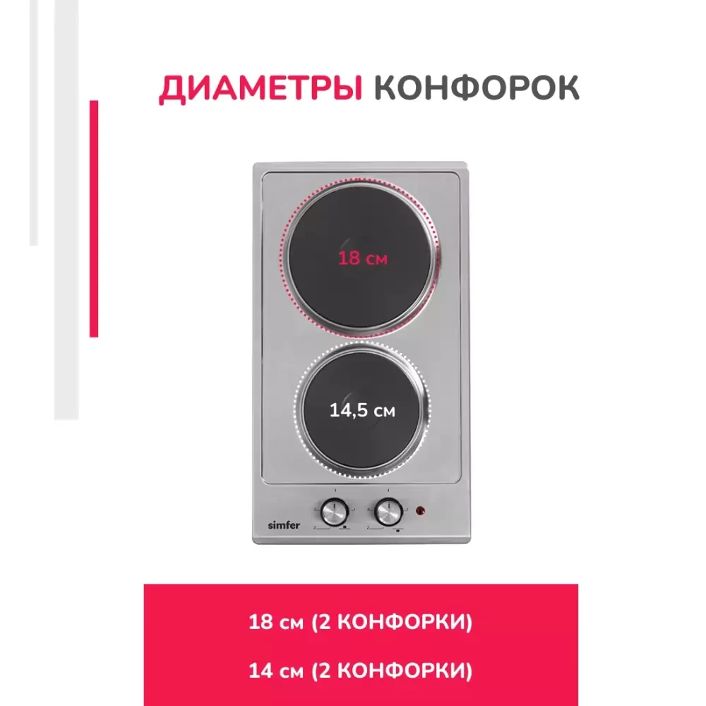 Товар Варочная панель домино Simfer H30E02M016 VSK2285285