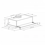 Встраиваемая вытяжка Homsair Flat 60 Glass черный VSK2266983 фото