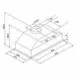 Встраиваемая вытяжка Krona Kate 600 PB Black VSK2270103 фото