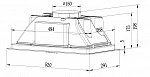 Встраиваемая вытяжка Weissgauff BOX 850 BL VSK2270154 фото